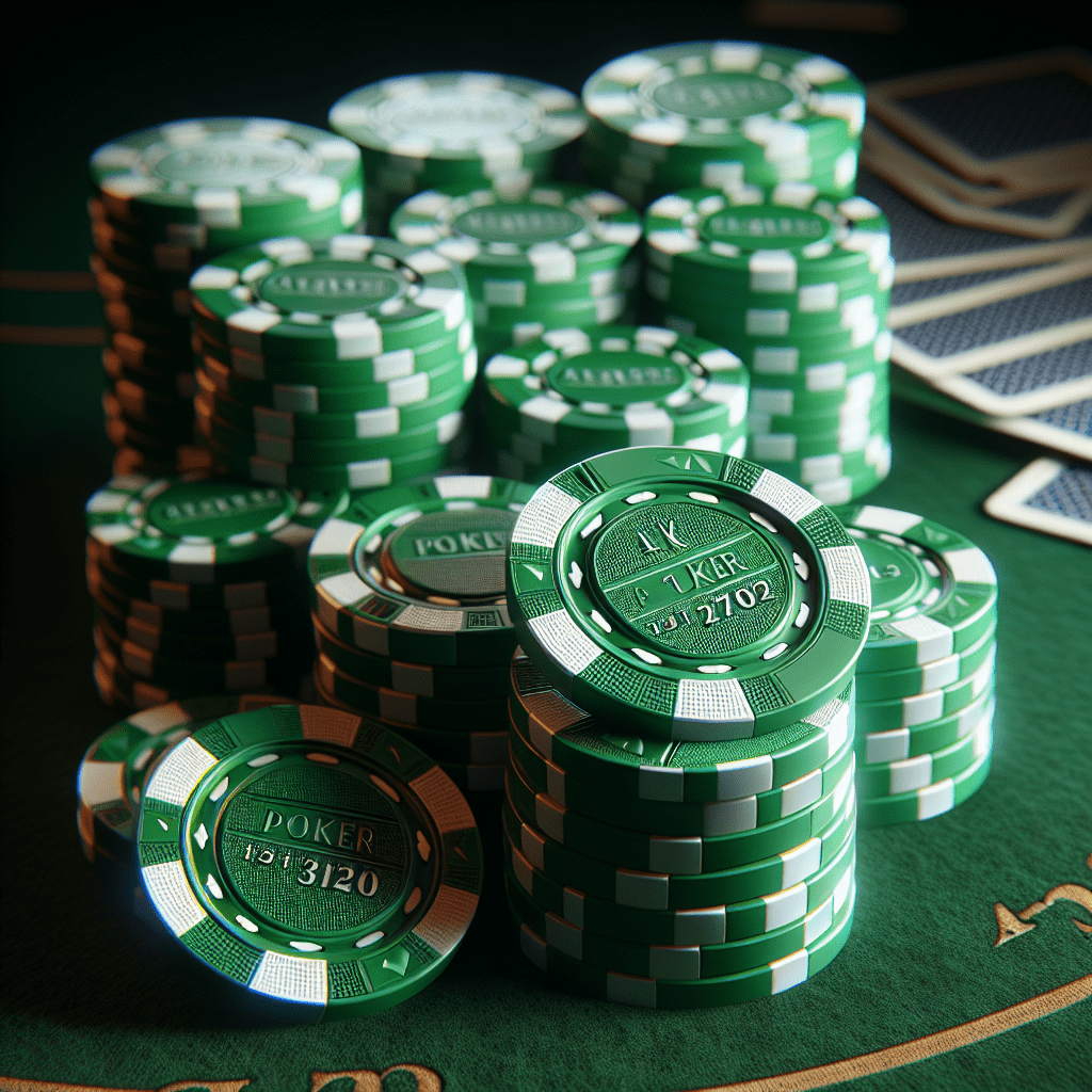 How much are green poker chips