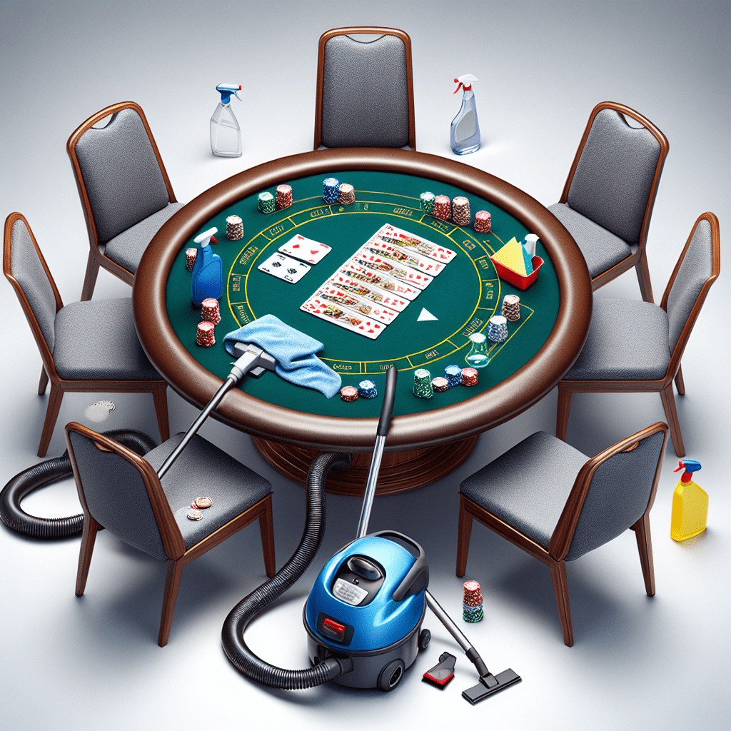 How to clean a poker table