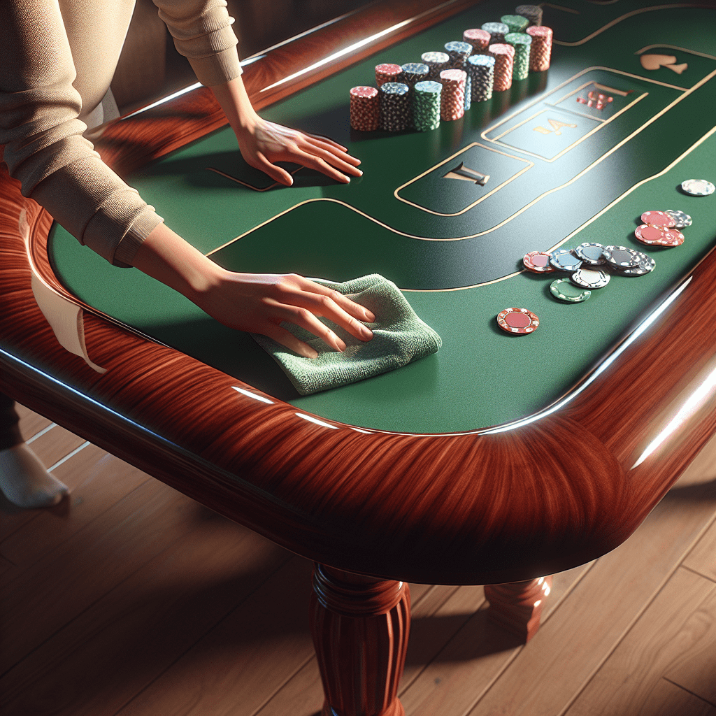 How to clean a poker table