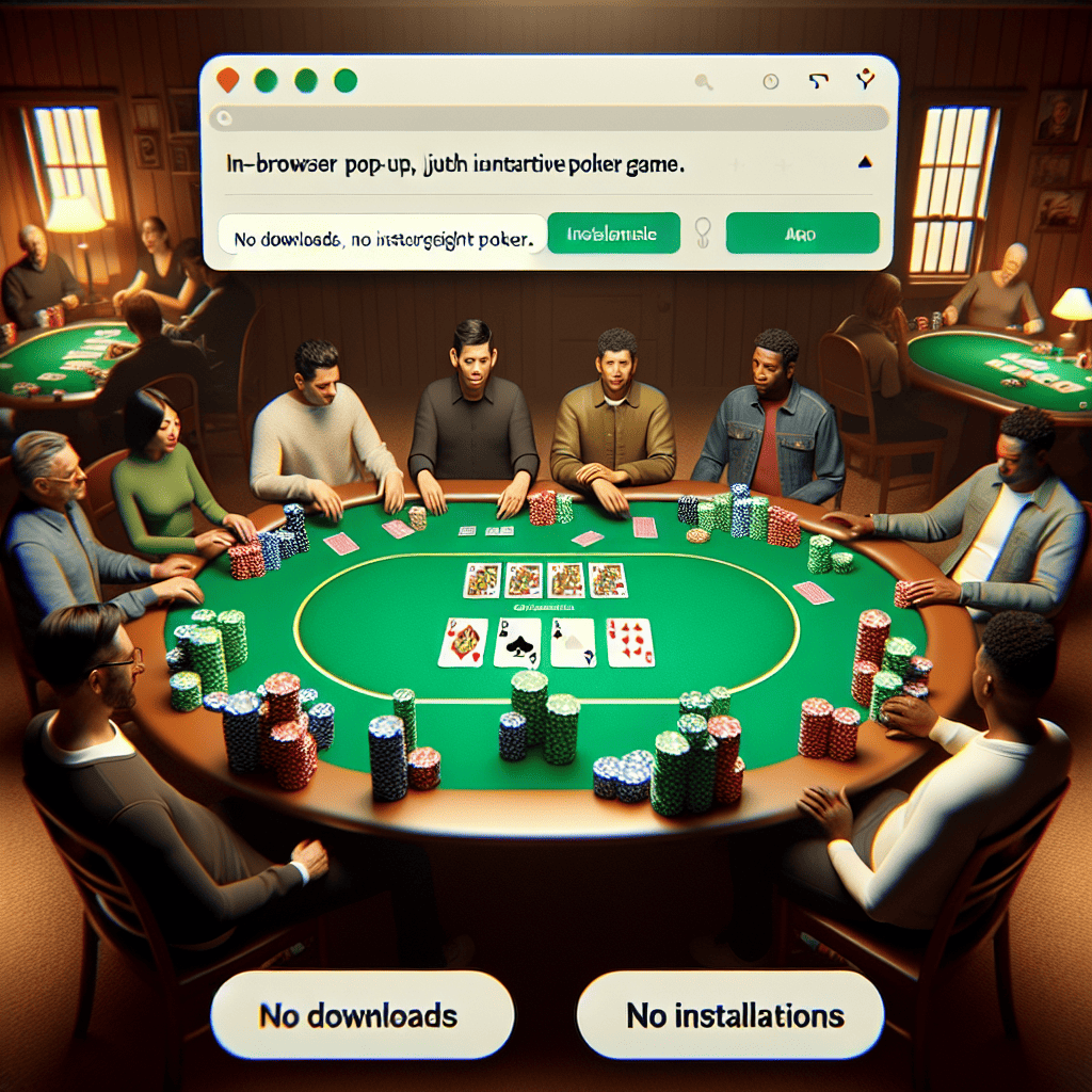 how to play poker directly in browser without download